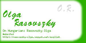 olga rasovszky business card